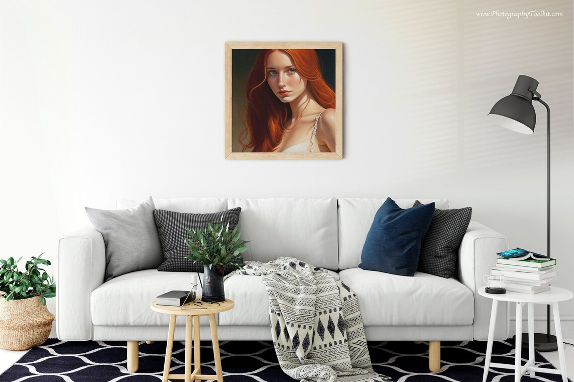 Vintage Woman Portrait Art Print, Lady Portrait - Image 3