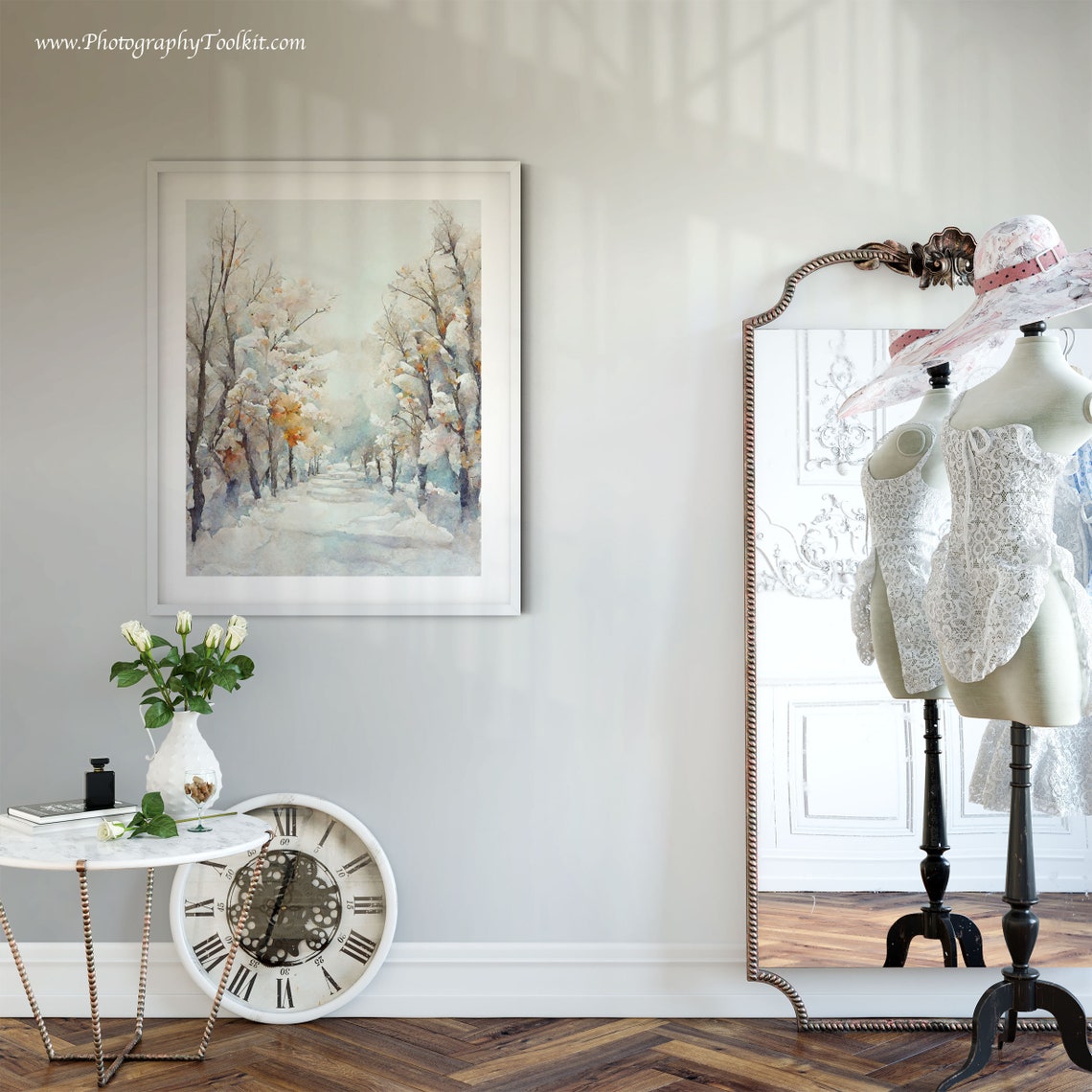 Winter Landscape Forest Wall Art Print - Image 3