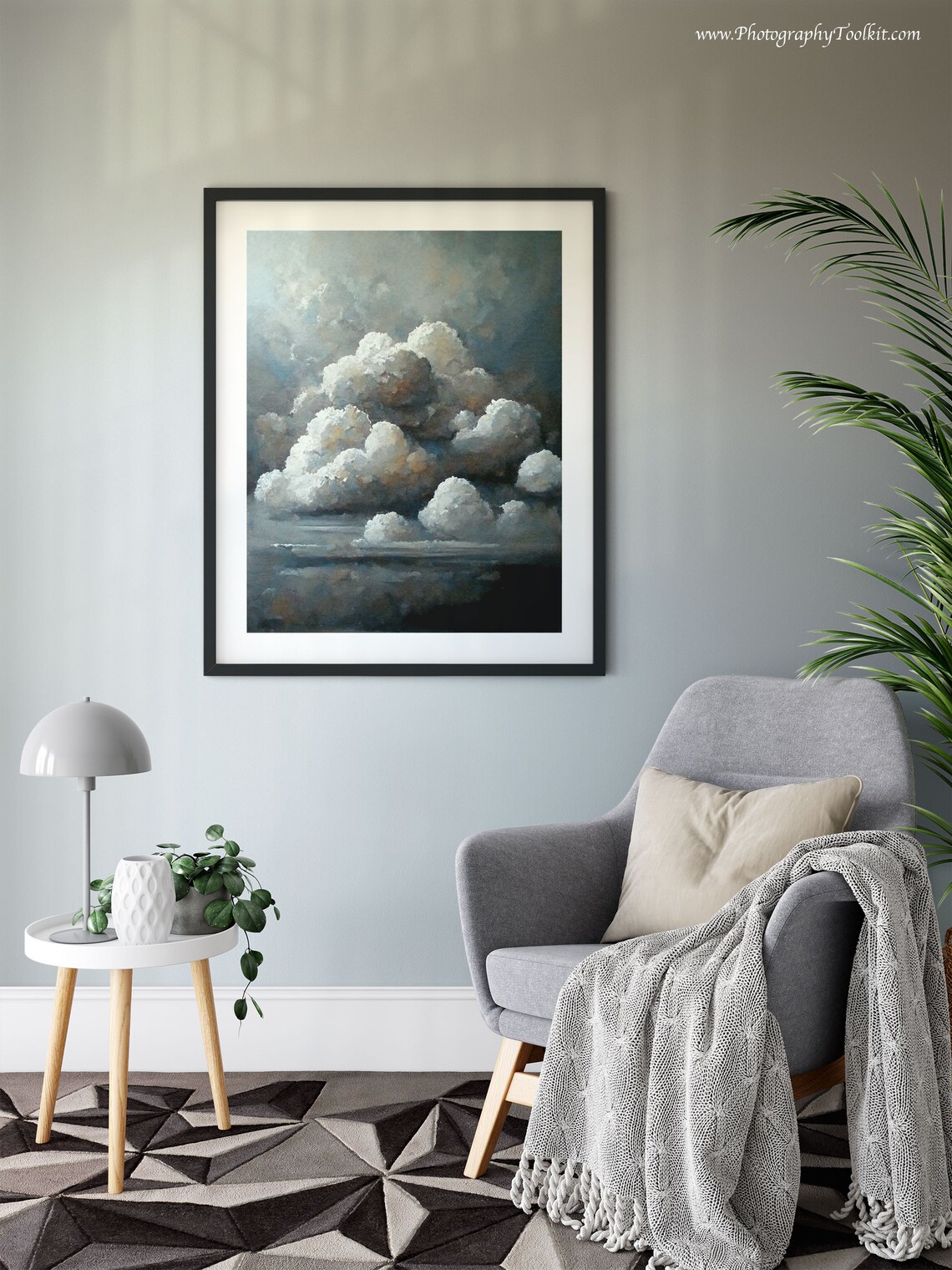 Clouds Vintage Print, Countryside Sky Art Print - Image 6