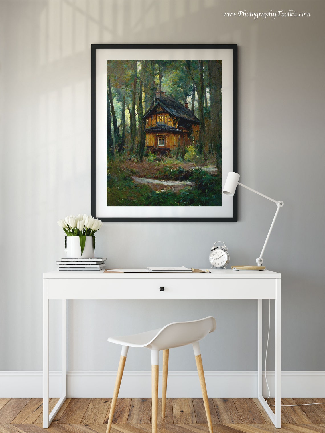 Cabin Print Forest Prints Forest Trees Art Wilderness Print Landscape Art Print Forest Wall Art Rainforest Decor Pine Tree - Image 2