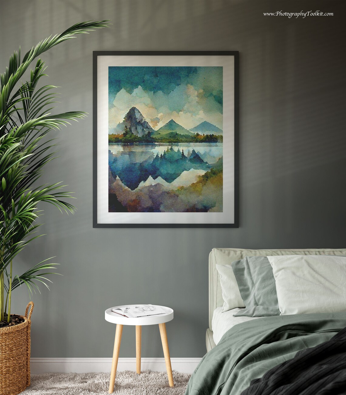 Winter Forest Landscape Art Print, Rustic Pine Trees - Image 3
