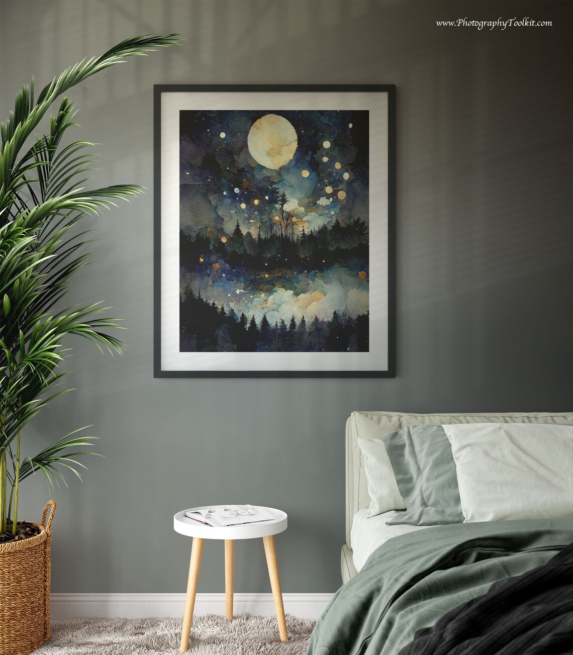 Starry Night Star Patterns Art Print, Moon Chart - Image 3
