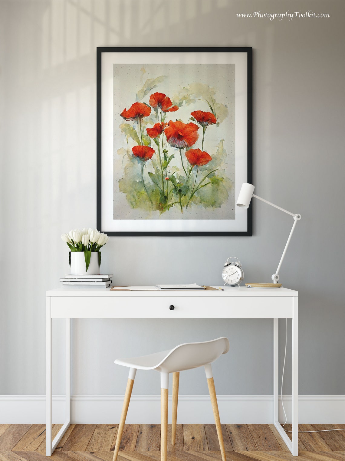 Red Poppies Print Poppy Flowers Art Poppies Watercolor Abstract Poppy Poppy Wall Art Farmhouse Wall Decor Poppy Painting Red Flowers - Image 2