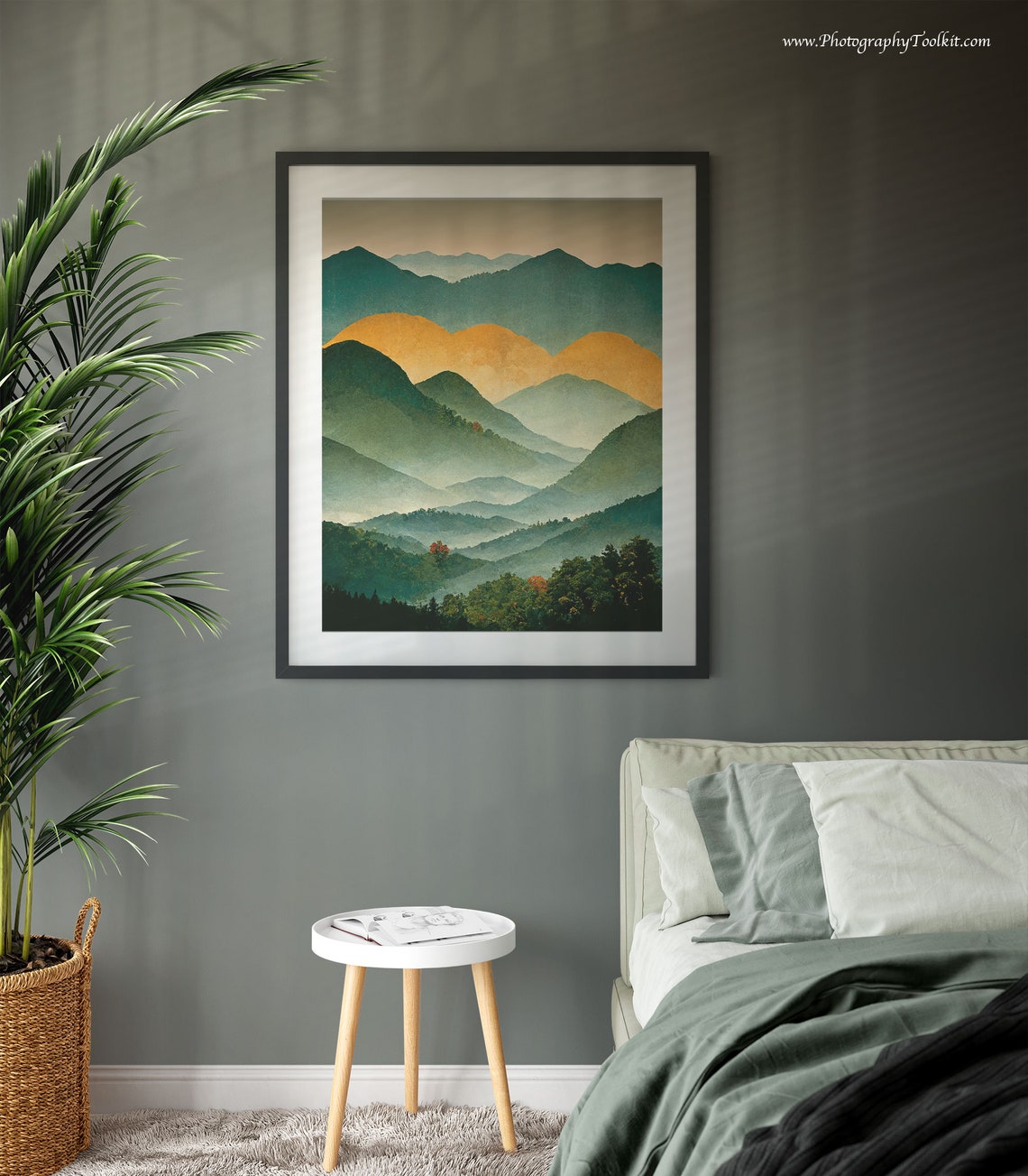 Great Smoky Mountains National Park Print Great Smoky Mountains National Park Poster Mountains Painting Smoky Mountain Art Misty Woods - Image 3