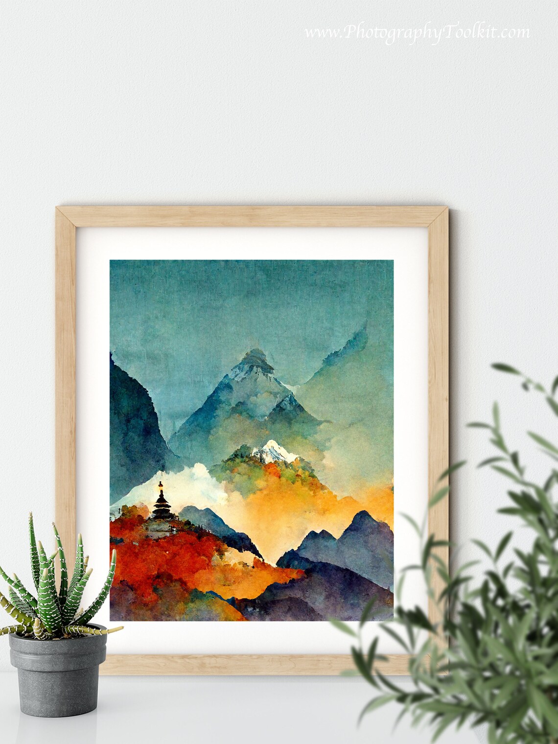 Minimalist Nepal Mountain Poster, Nature Art Print - Image 5