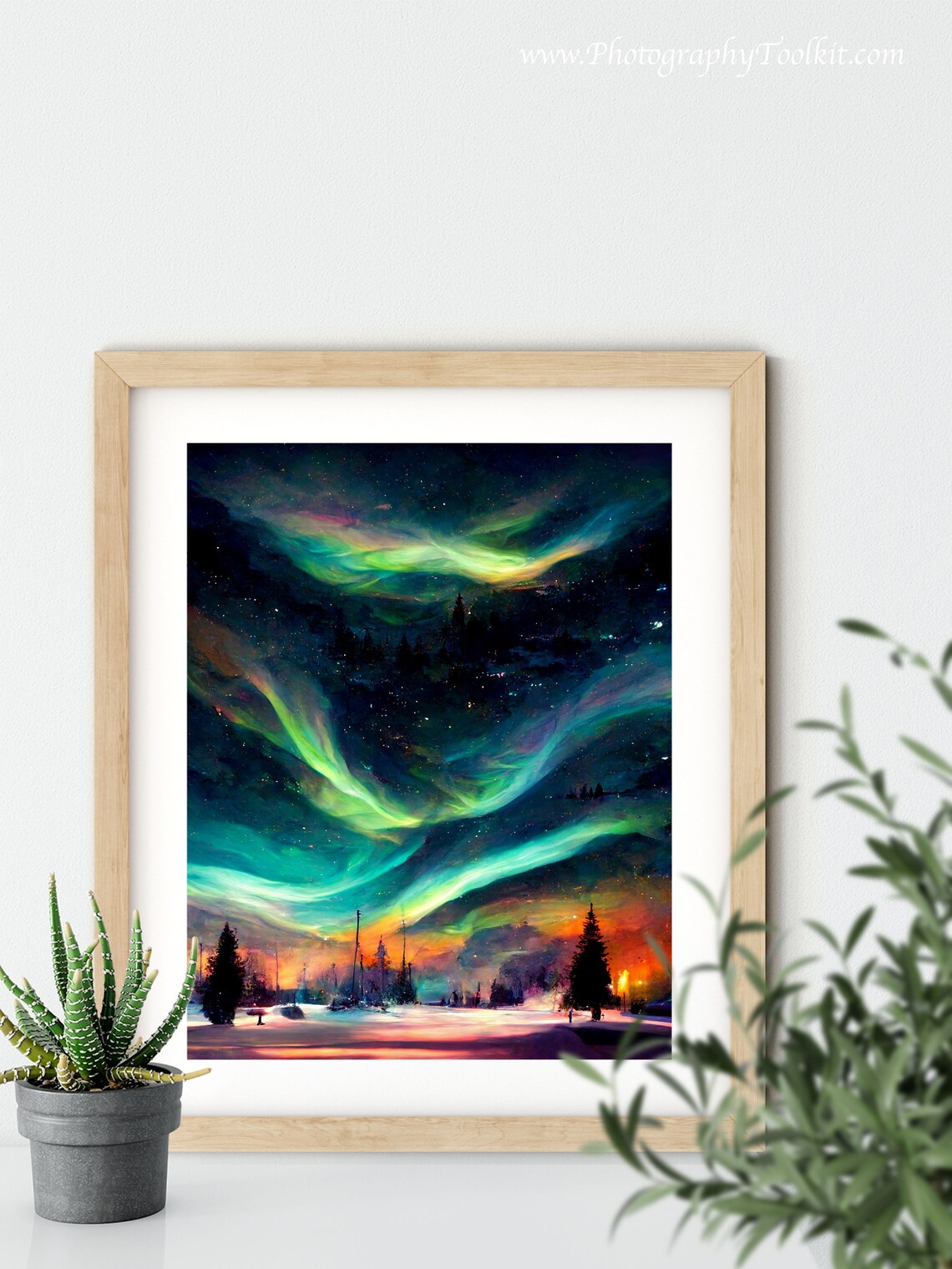 Aurora Borealis Night Sky Print, Northern Lights - Image 5