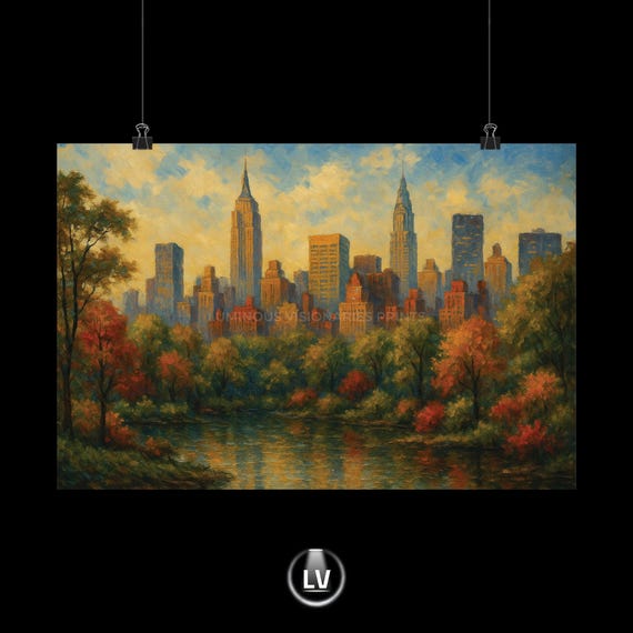 Urban Sunset Matte Poster Vintage City Skyline Wall Art Home Decor For New York Lovers Enthusiasts Apacs 34