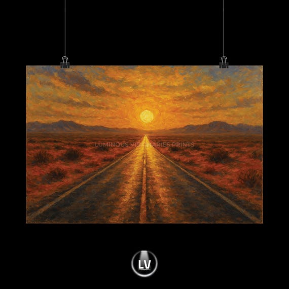 Scenic Matte Poster Print Desert Sunset Art Wall Decor Nature Landscape Home Decoration Gift For Lovers Apcusa 6