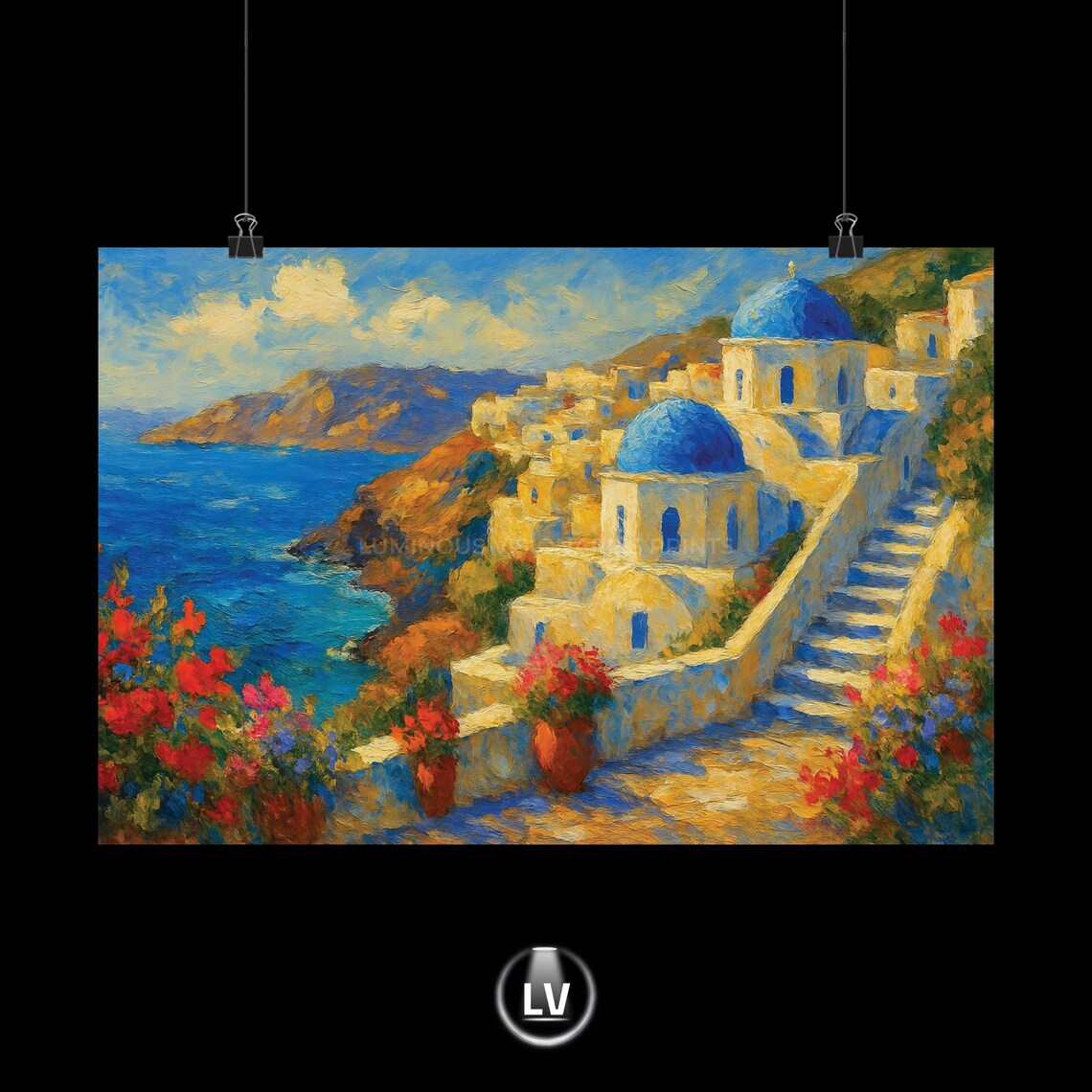 Scenic Mediterranean Vibe Coastal Home Travel Poster