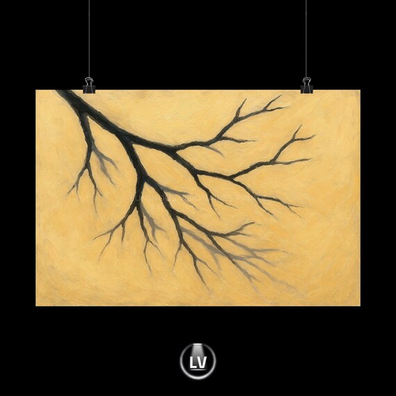 Earthy Matte Horizontal Posters Minimalist Wall Art Nature Decor Modern Home Decoration Branch Artwork Appt 23