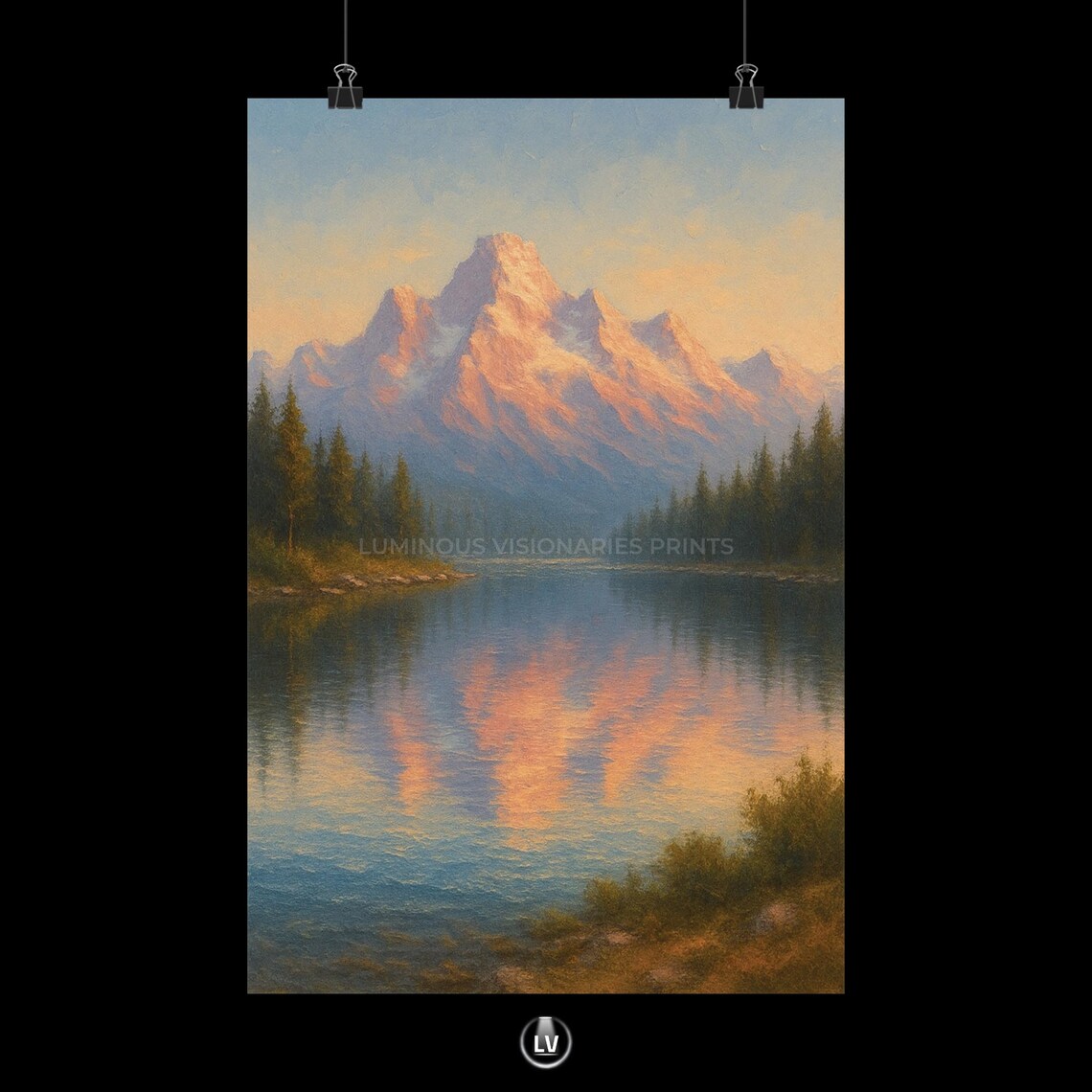 Mountain Landscape Poster, Meditation Gift