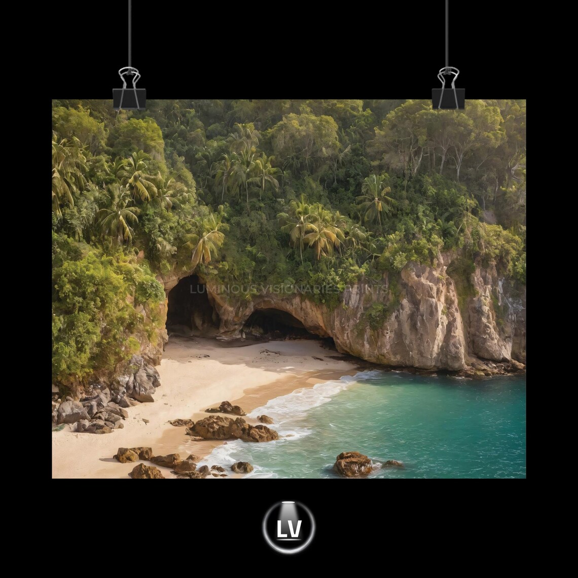 Serene Beach Escape, Coastal Wall Art Print