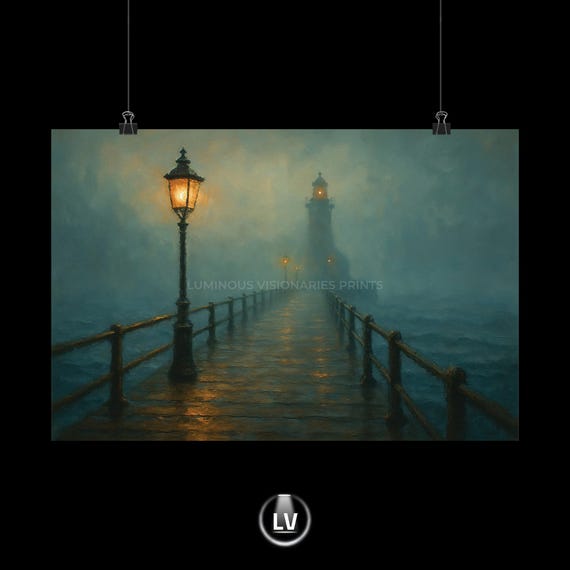 Serene Lighthouse Art Print Matte Horizontal Poster Home Decor Nautical Wall Gift For Coast Lovers Coastal Apacs 53