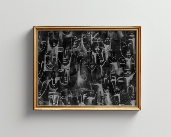 Neutral Wall Art Abstract Painting Art Mid Century Modern Large Wall Art Moody Wall Art Gallery Wall Art