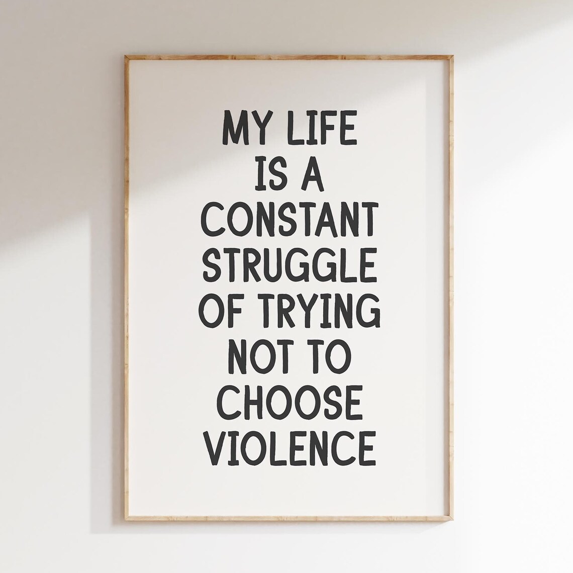 My Life Is A Constant Struggle Funny Sarcastic Quote Typography Poster