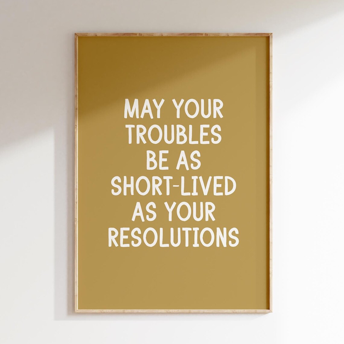 New Year Funny Quote Typography Art Print