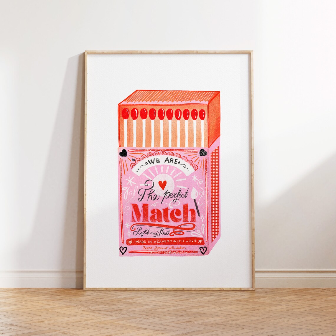 Perfect Match Pink Matchbox Vintage Poster Print - Image 7