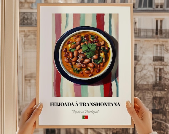 Feijoada A Transmontana Portuguese Bean Stew Food Art Poster