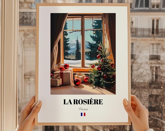 La Rosire France Ski Resort Wall Decor Print Poster Christmas Gift