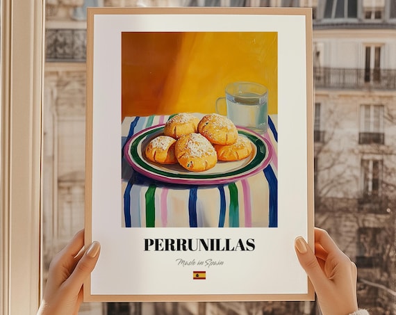 Perrunillas Spanish Dessert Poster Wedding Menu Buffet Bakery Labels Dining Room
