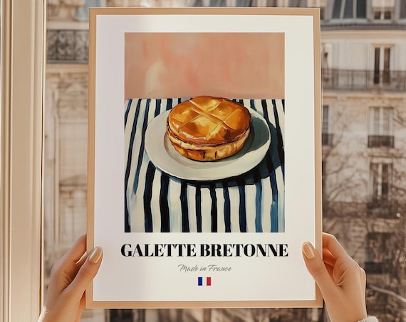 Galette Bretonne French Domed Butter Cake Made in France Poster Art