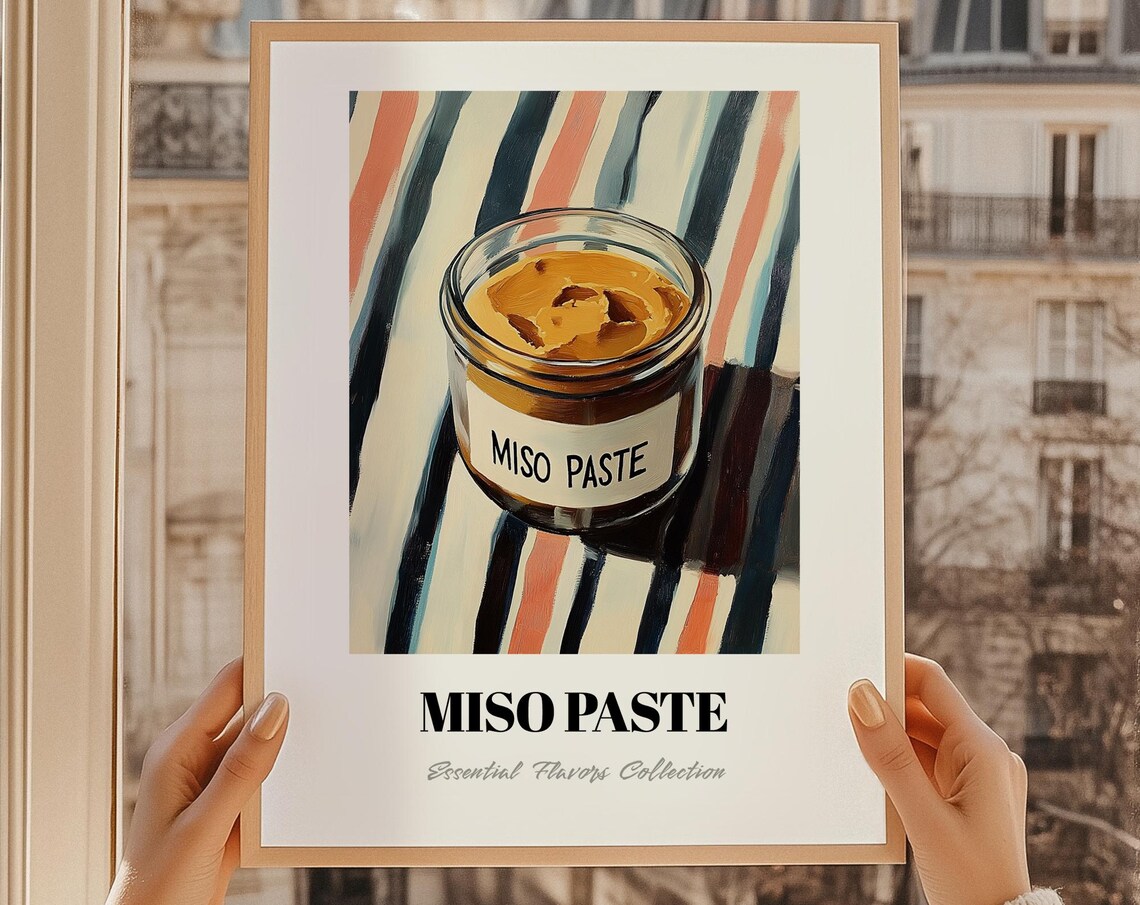 Miso Paste Grocery Poster Sauce Print Chef Gift Restaurant Wall Decor Kitchen Art