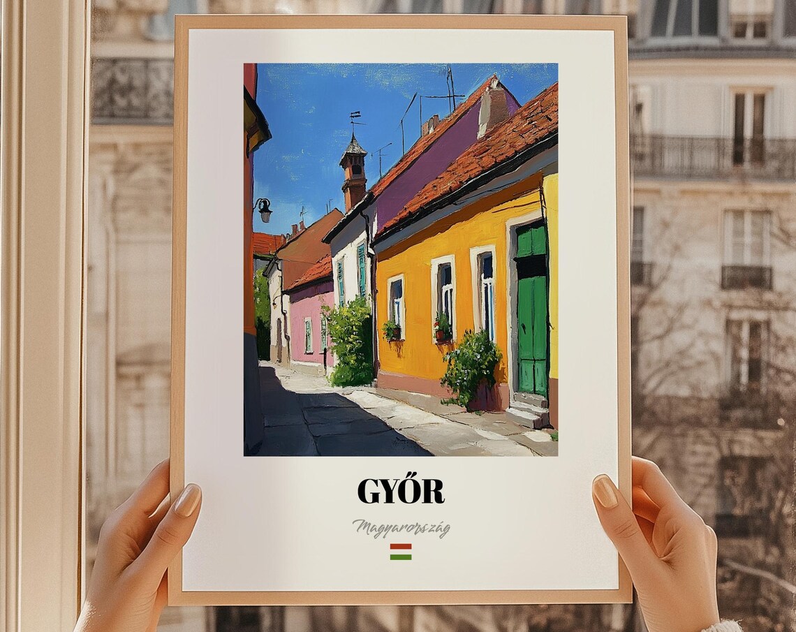 Gyr Magyarorszg Hungary Wall Art Oil Painting Reproduction Poster Friend Gift Bedroom