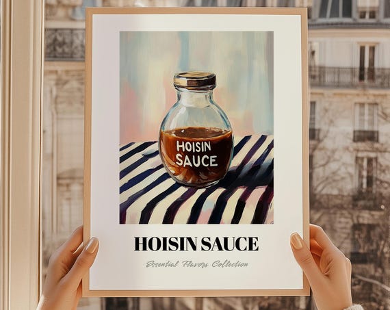 Hoisin Sauce Grocery Art Pantry Decor Print Chef Gift Restaurant Wall Kitchen