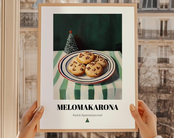 Melomakarona Greek Honey Christmas Cookies Sweet Holiday Art Poster
