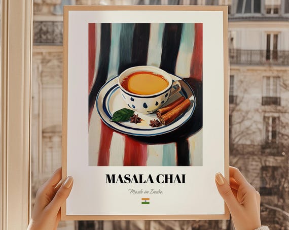 Masala Chai Tea Cuisine Caf Dcor Wall Art Friend Gift