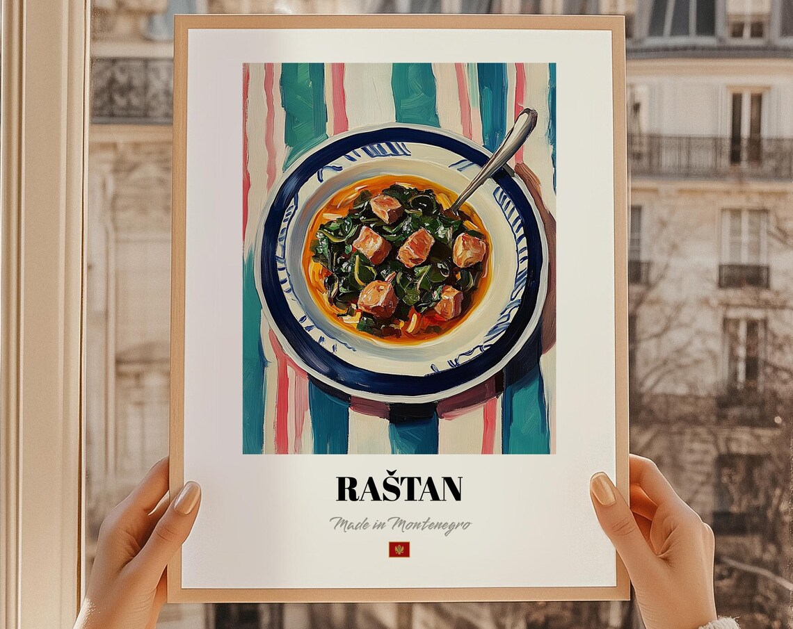 Rastan Montenegrin Greens Stew Cuisine Food Art Kitchen Poster