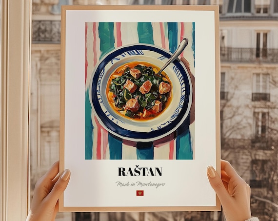 Rastan Montenegrin Greens Stew Cuisine Food Art Kitchen Poster