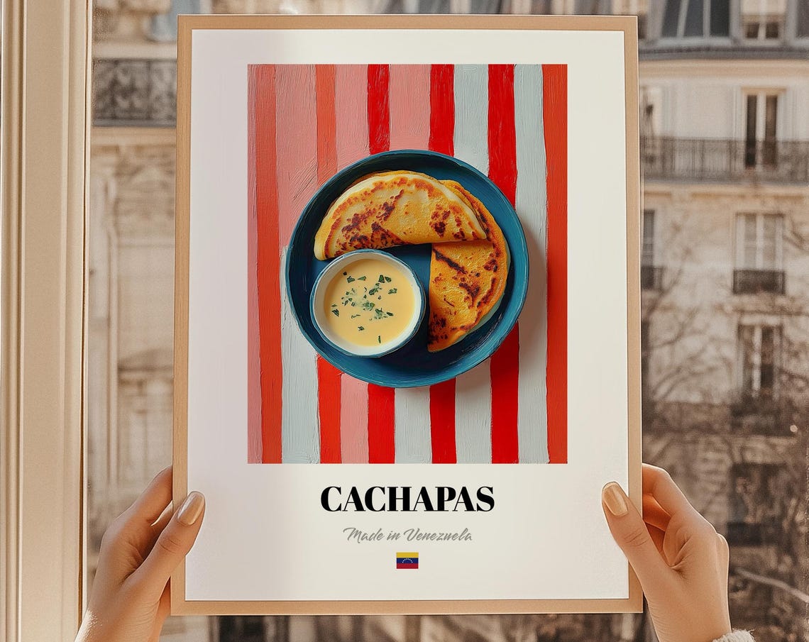 Cachapas Venezuela Corn Pancakes Painting Kitchen Art Poster