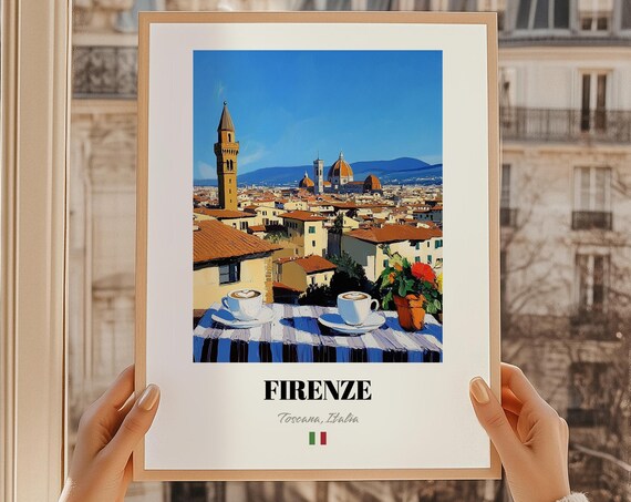 Firenze Toscana Italia Wall Art Oil Painting Reproduction Print Poster Friend Gift Living Room