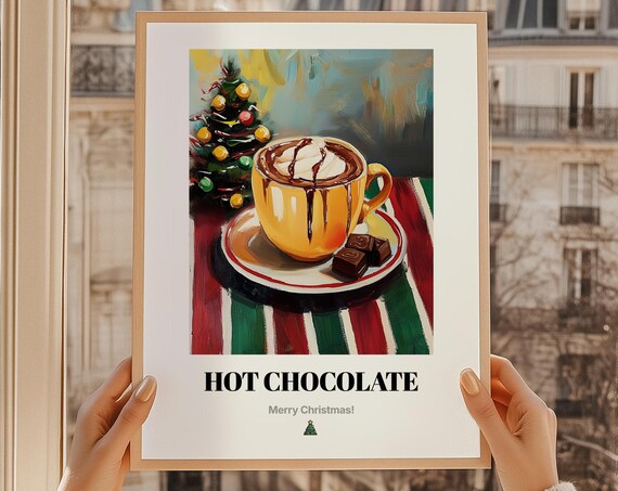 Hot Chocolate Print Poster Christmas Drink Wall Decor Gift Art Various