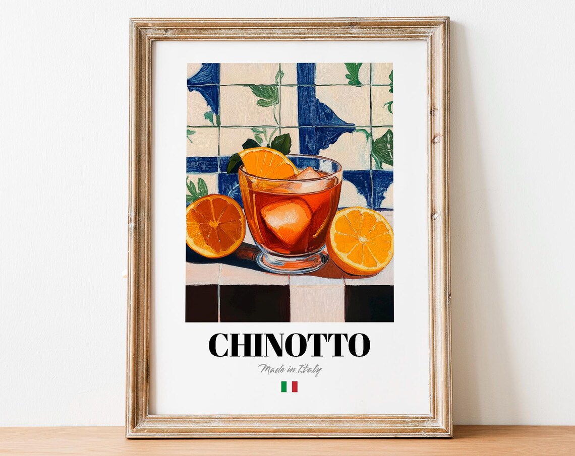 Chinotto Retro Italian Soda Art Print for Kitchens