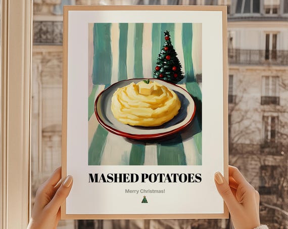 Creamy Mashed Potatoes Christmas Dinner Comfort Food Art Poster