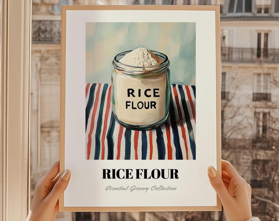 Rice Flour Dough Painting Bakery Wall Art Print Cooking Gift Restaurant Decor Kitchen