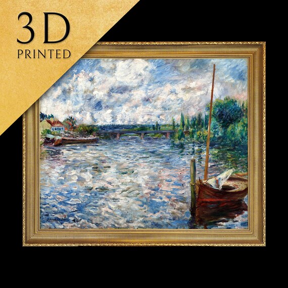 The Seine At Chatou By Pierre Auguste Renoir 3d Printed With Texture And Brush Strokes Looks Like Original Oil Painting