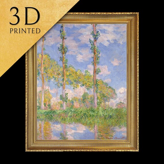 Poplars In The Sun By Claude Monet 3d Printed With Texture And Brush Strokes Looks Like Original Oil Painting