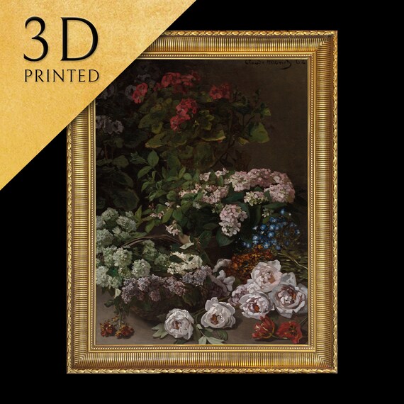 Spring Flowers By Claude Monet 3d Printed With Texture And Brush Strokes Looks Like Original Oil Painting