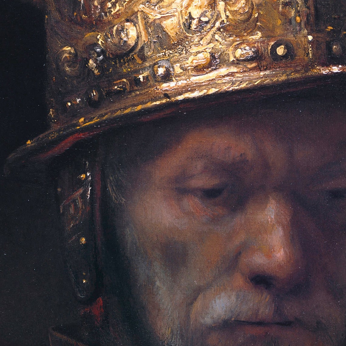 Rembrandt Man With Golden Helmet Baroque Warrior Portrait Poster - Image 2