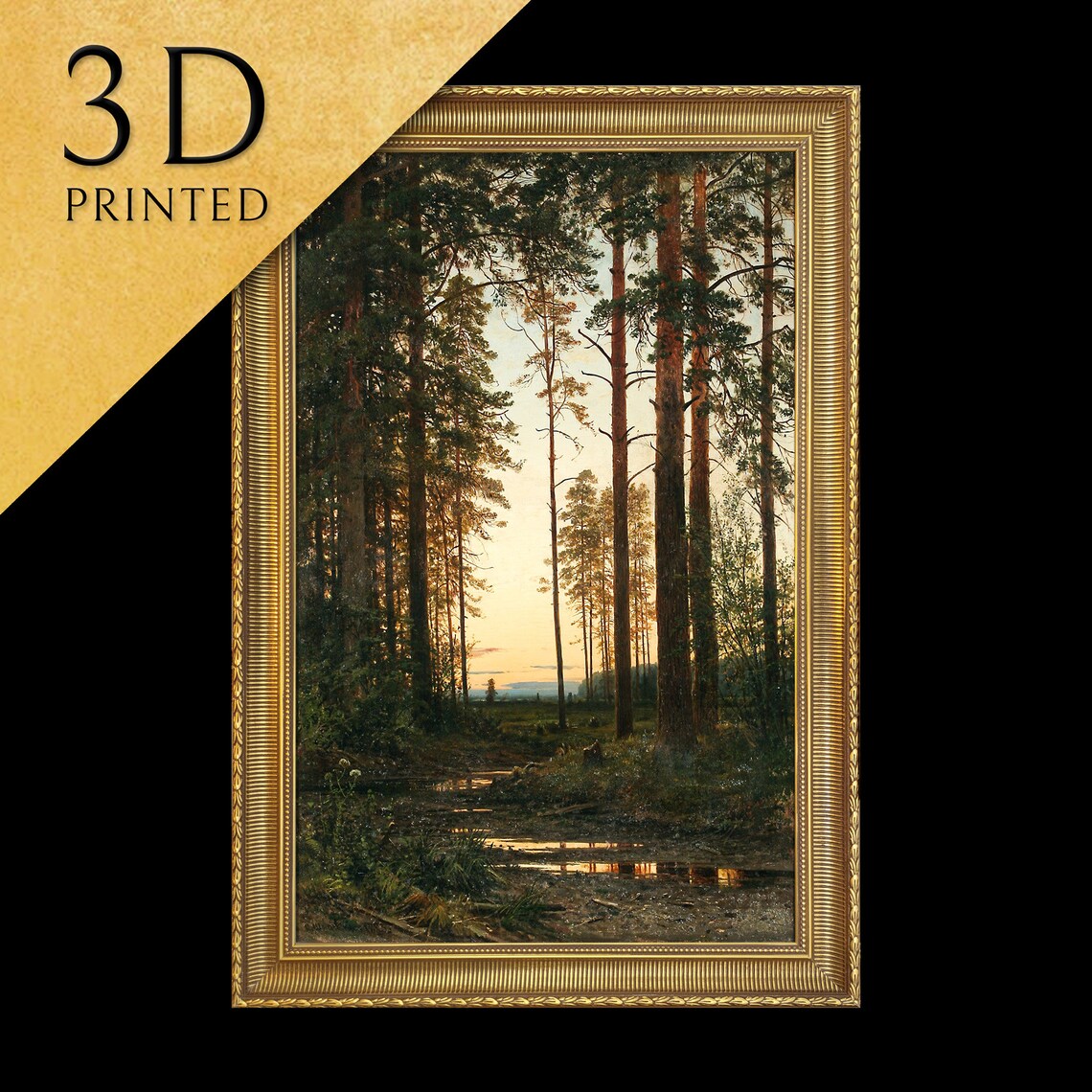 Twilight by Ivan Shishkin, Oil Painting Style Print
