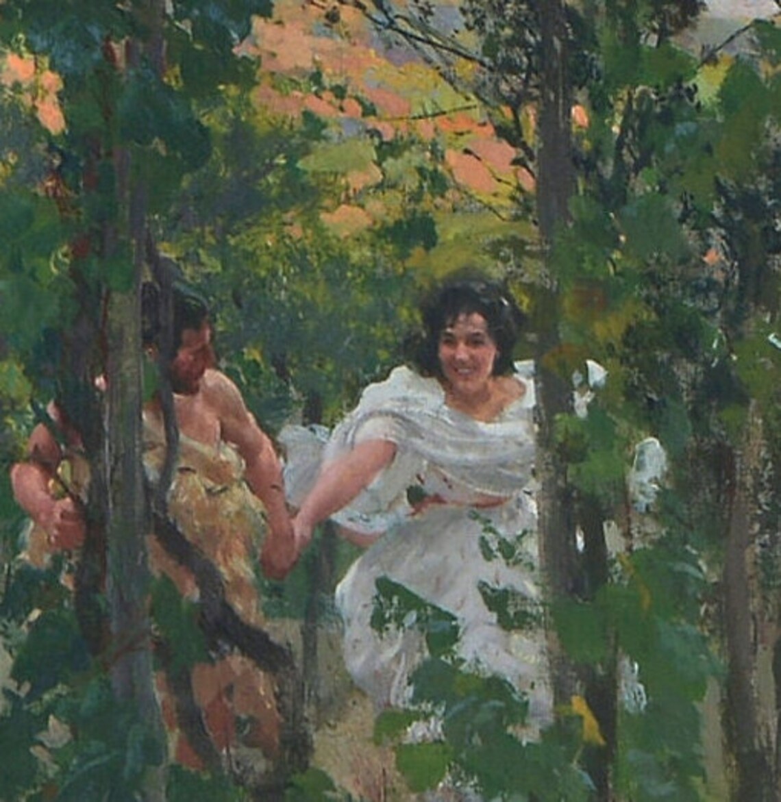 Italian Harvest Festival Dance with Tambourines in a Vineyard Poster - Image 3