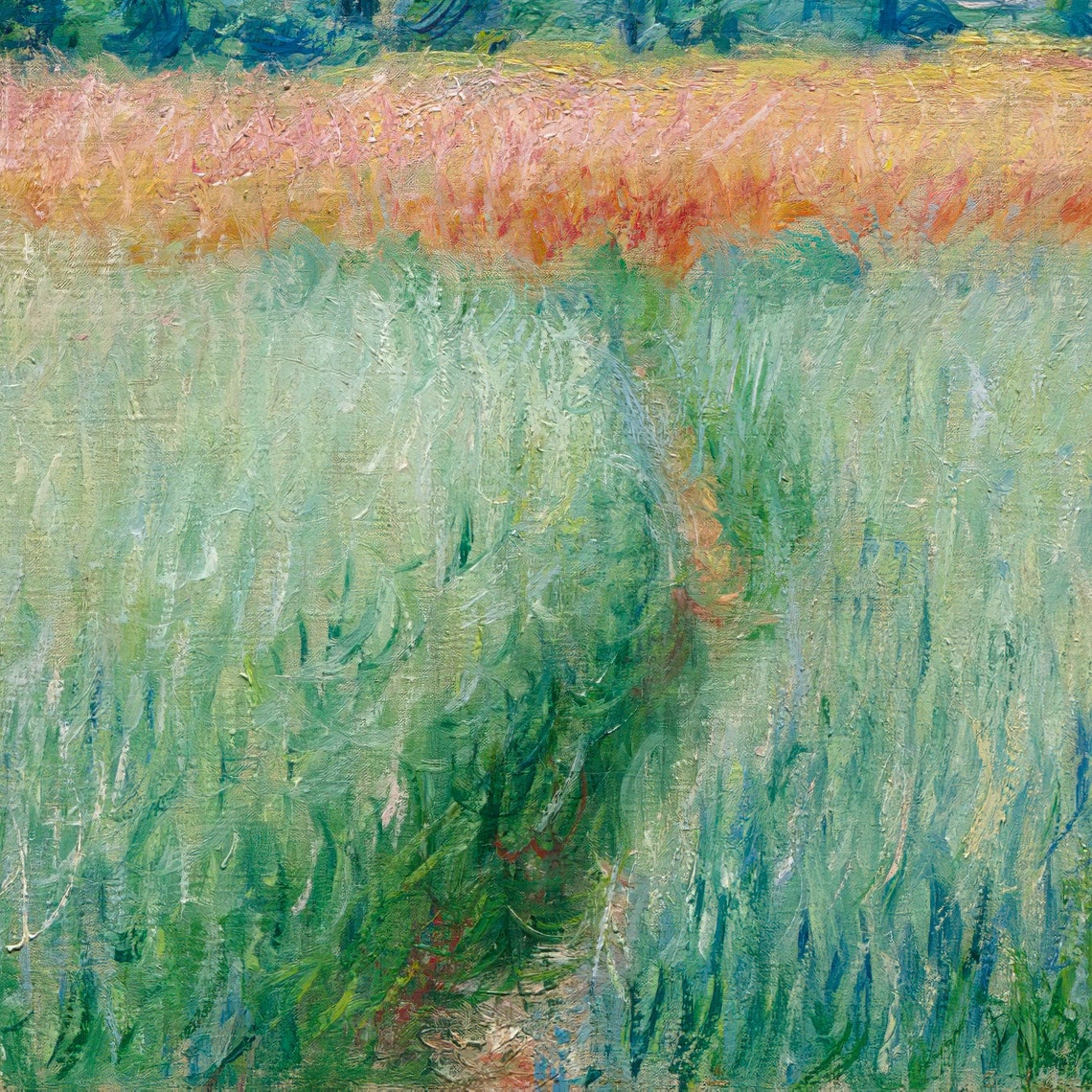 Claude Monet Wheat Field Poppy Band Poplars Impressionist Poster - Image 2