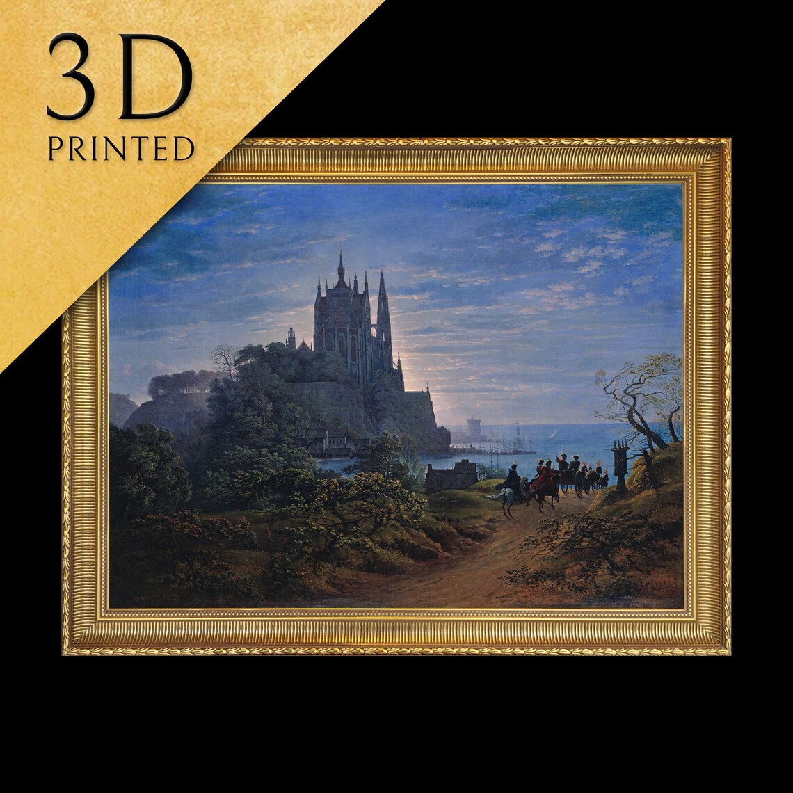 Gothic Church By The Sea, Schinkel-Inspired Art Print