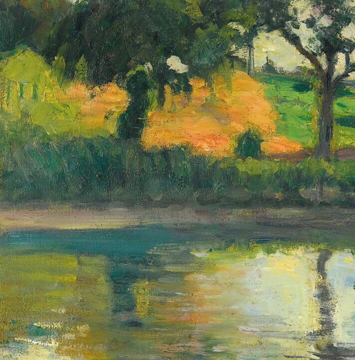 Camille Pissarro Montfoucault Pond Woodland Path Figure Poster - Image 2