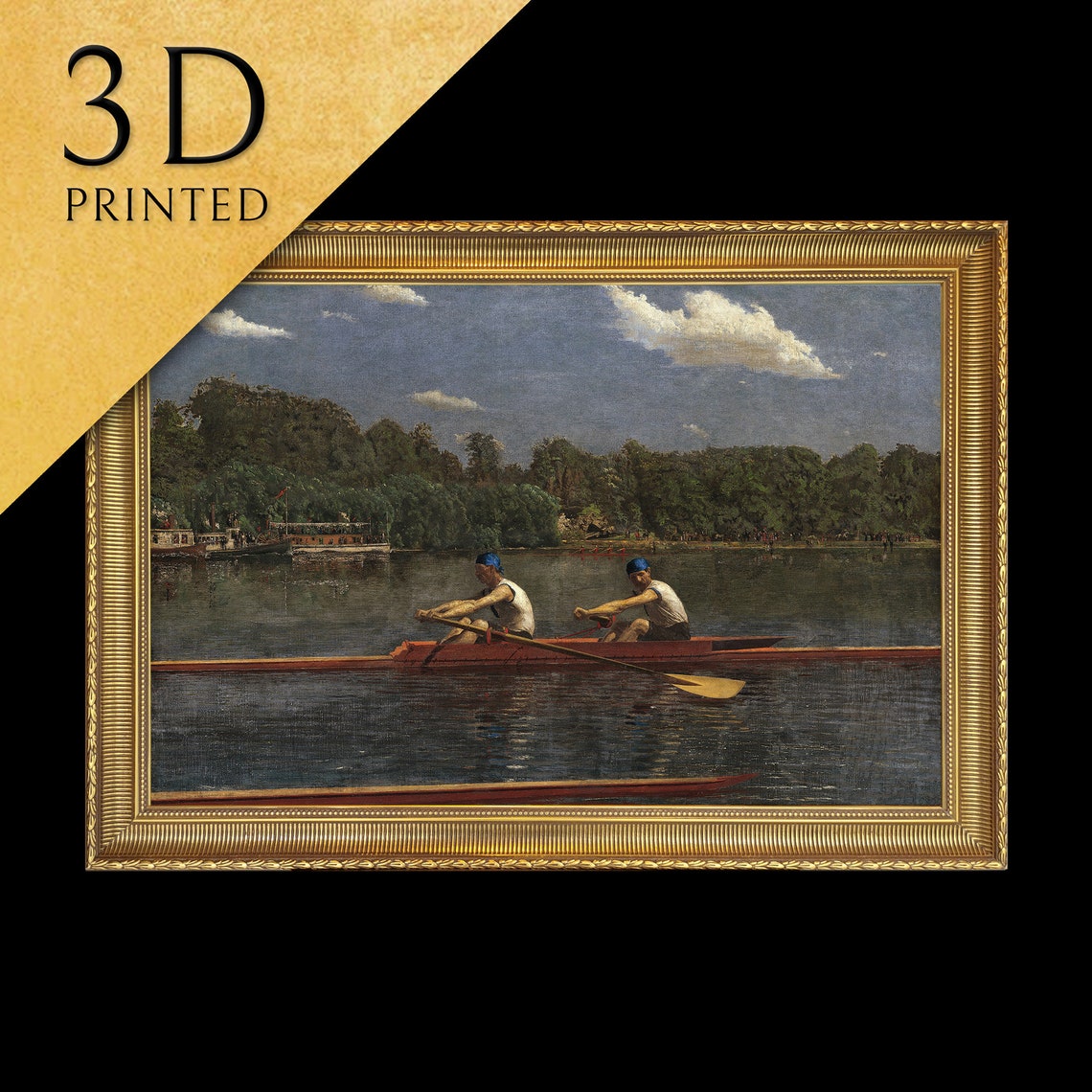 Thomas Eakins Biglin Brothers Racing Pair Rowing River Scene Poster