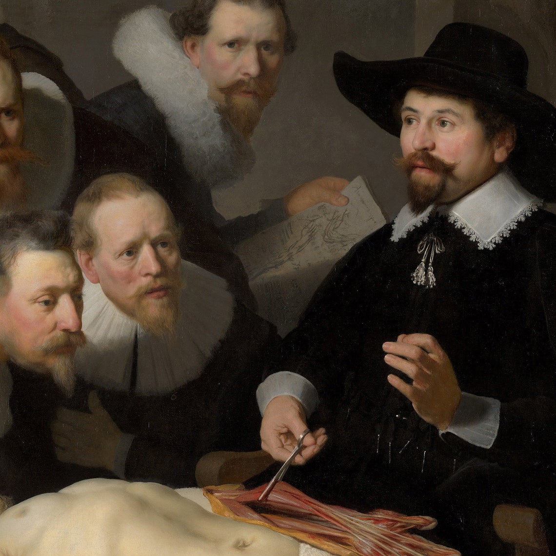 Rembrandt Anatomy Lesson Of Doctor Tulp Group Baroque Poster - Image 3