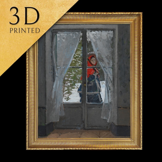 Claude Monet The Red Kerchief Japanese Kimono Portrait Poster